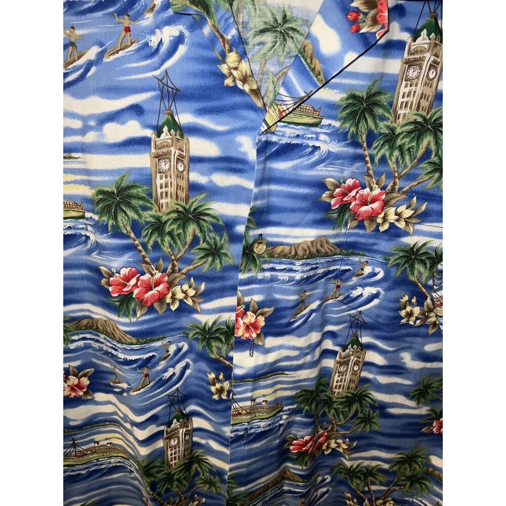 PRIDE OF HAWAII Hawaiian Shirt Mens Sz 2X Aloha Beach Surfing Coastal Vintage - Picture 3 of 10